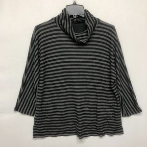 Talbots Women 3/4 Sleeve Pullover Sweater Striped Size Large Petite B219 -11